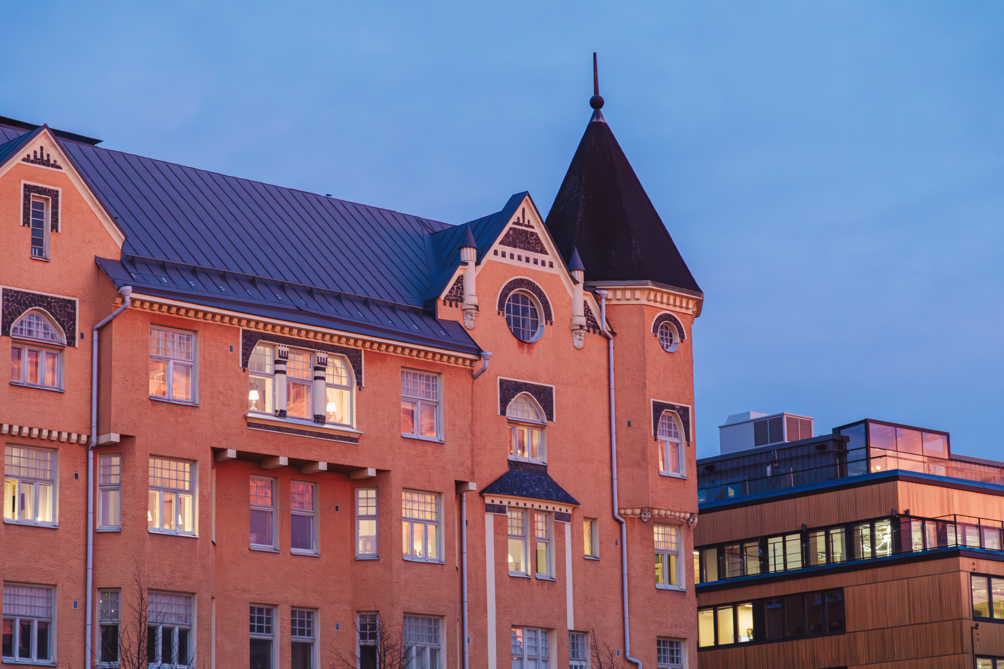 Jugend architecture on Kasarmitori Square